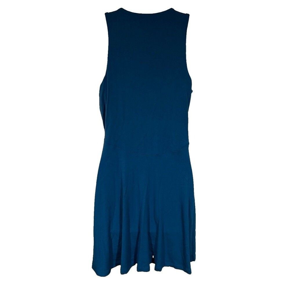 Athleta Santorini Thera Dress M Medium Dark Lapis Blue Casual Sleeveless Knit - Picture 4 of 8